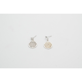 ARETES FLOR DE LA VIDA EN CIRCULO