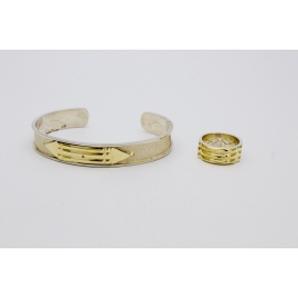BRAZALETE ATLANTE DE ORO CON PLATA