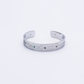 BRAZALETE 8 NOMBRES DE DI-S CON CIRCONIAS DE COLORES