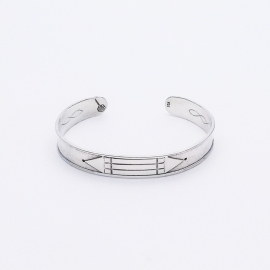 BRAZALETE DEL ATLANTE EN PLATA CON TEXTURA 