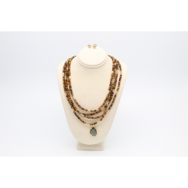 Piedra facetada en ojo de tigre 