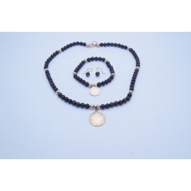 Medalla de San Benito en Cristal Café